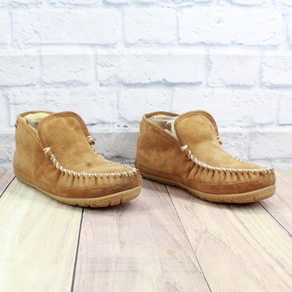 LL BEAN Shearling Lined Wicked Good Bootie Slippers Size 9 M - Picture 3 of 11